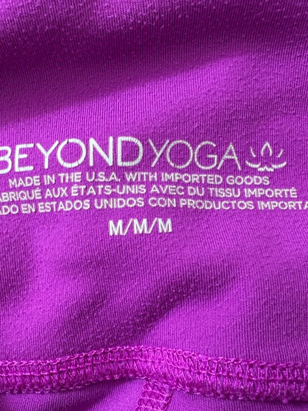 Beyond Yoga POWERBEYOND Strive Midi Leggings Violet Berry Size M IT3537 - Picture 4 of 7